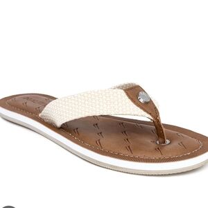 Nautica Tan and Cream Women's Sandals